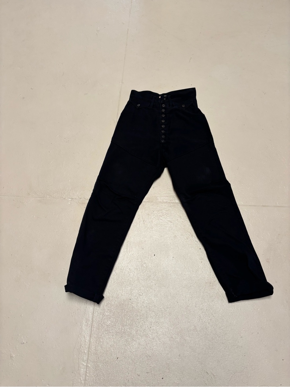 Kapital Women's Relaxed Black Button-Fly Jeans